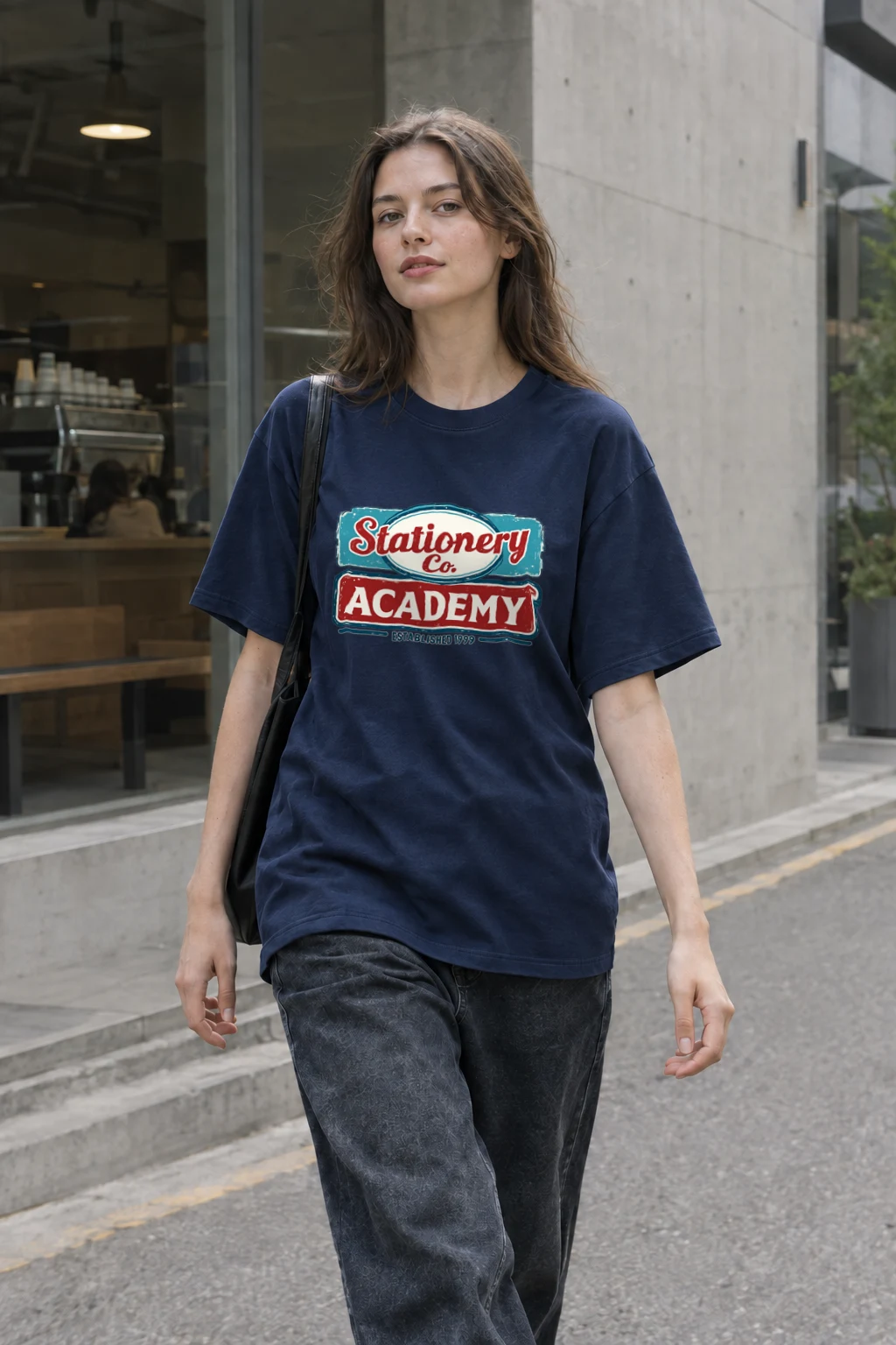 "Stationery Academy Badge" Heavyweight Unisex Crewneck T-shirt | Gildan 5000