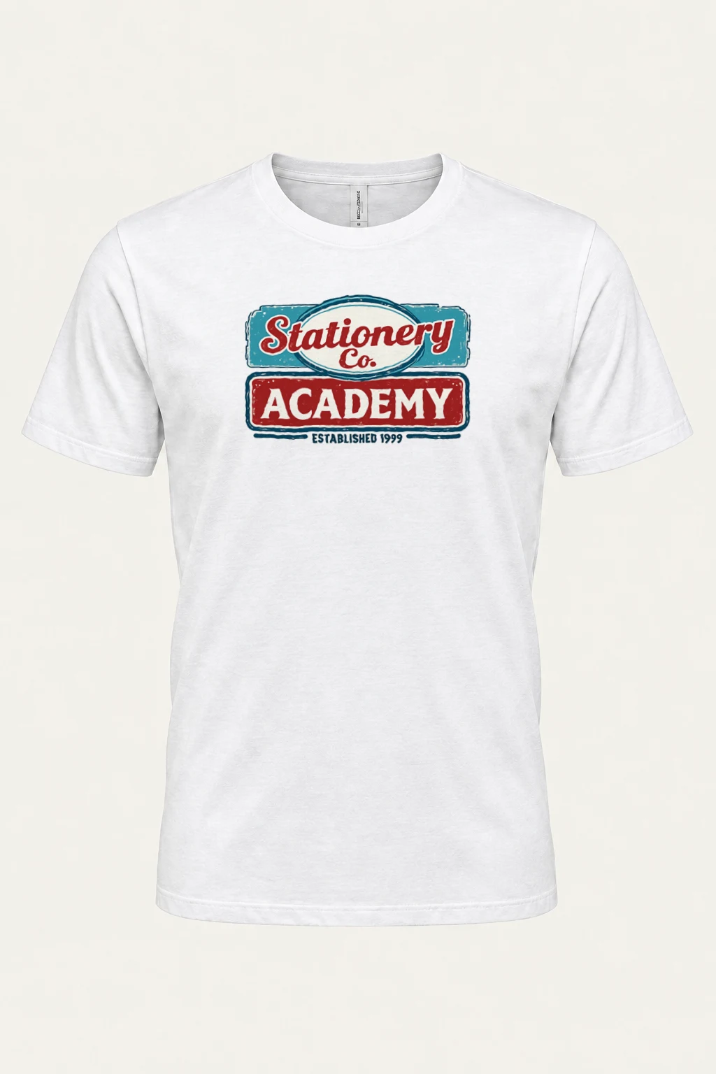 "Stationery Academy Badge" Heavyweight Unisex Crewneck T-shirt | Gildan 5000