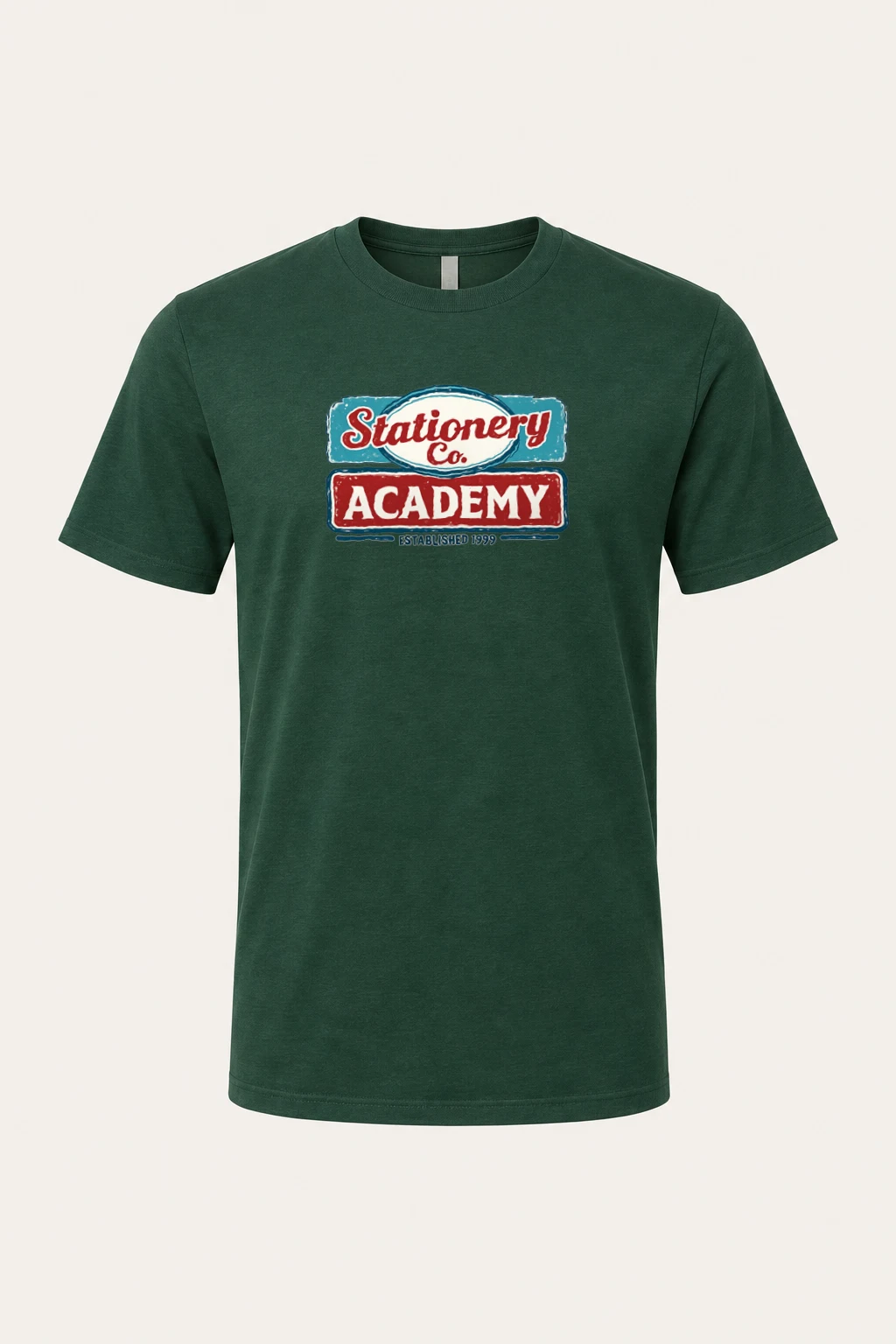 "Stationery Academy Badge" Heavyweight Unisex Crewneck T-shirt | Gildan 5000