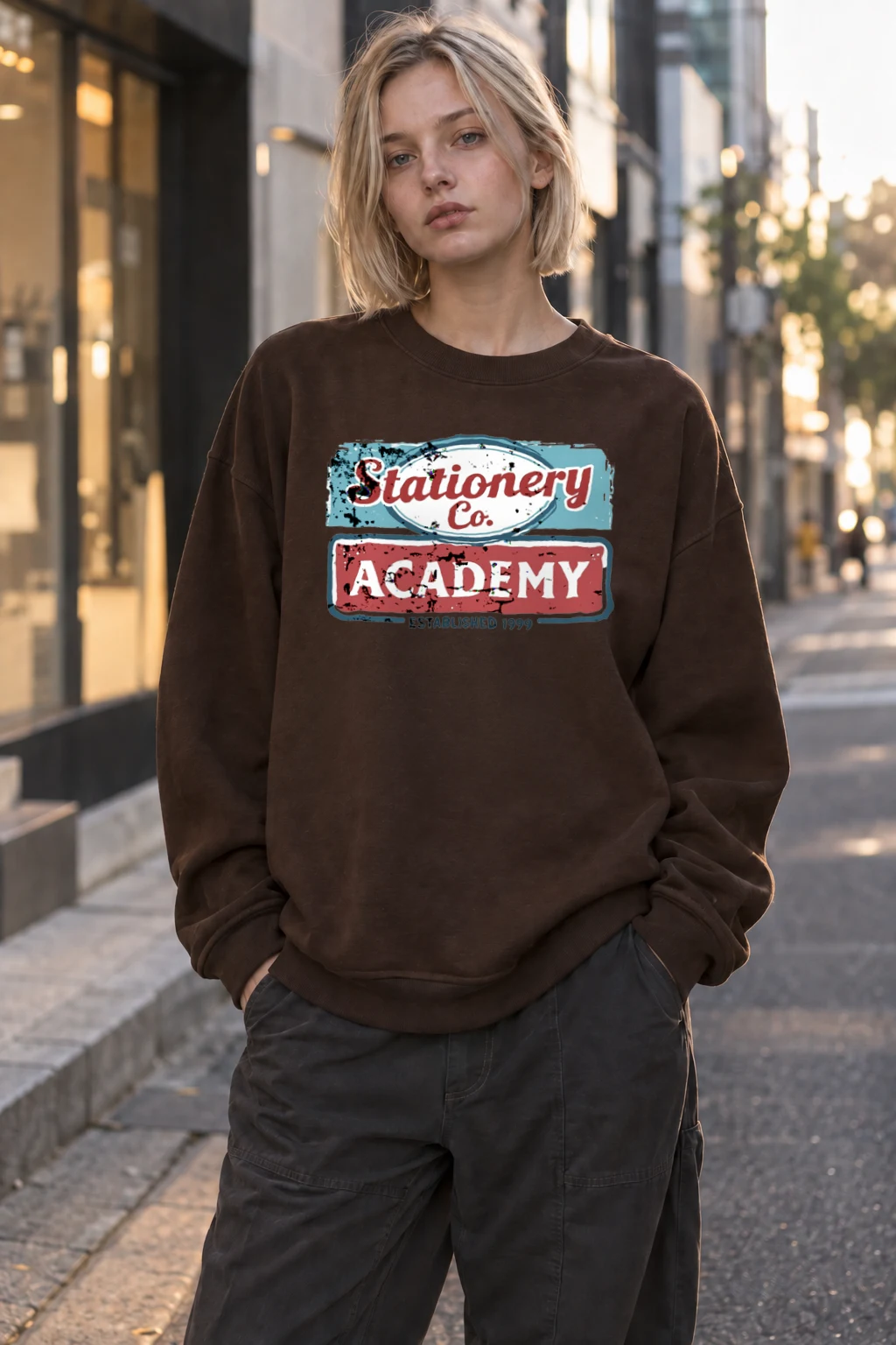 "Stationery Academy" Heavy Blend Unisex Crewneck Sweatshirt | Gildan 18000