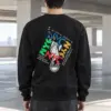 "Statue Typography Collage" Heavy Blend Unisex Crewneck Sweatshirt | Gildan 18000