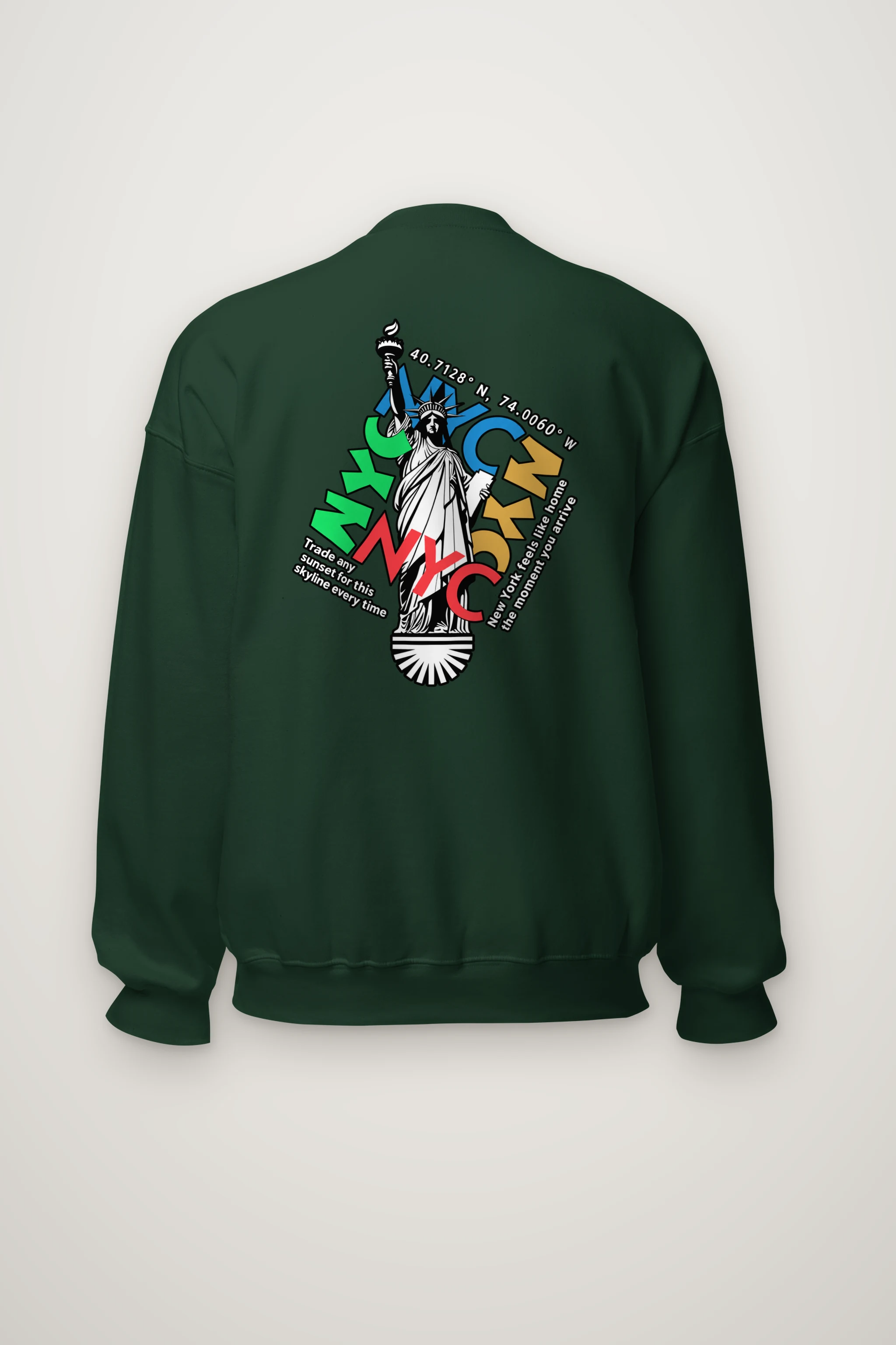 "Statue Typography Collage" Heavy Blend Unisex Crewneck Sweatshirt