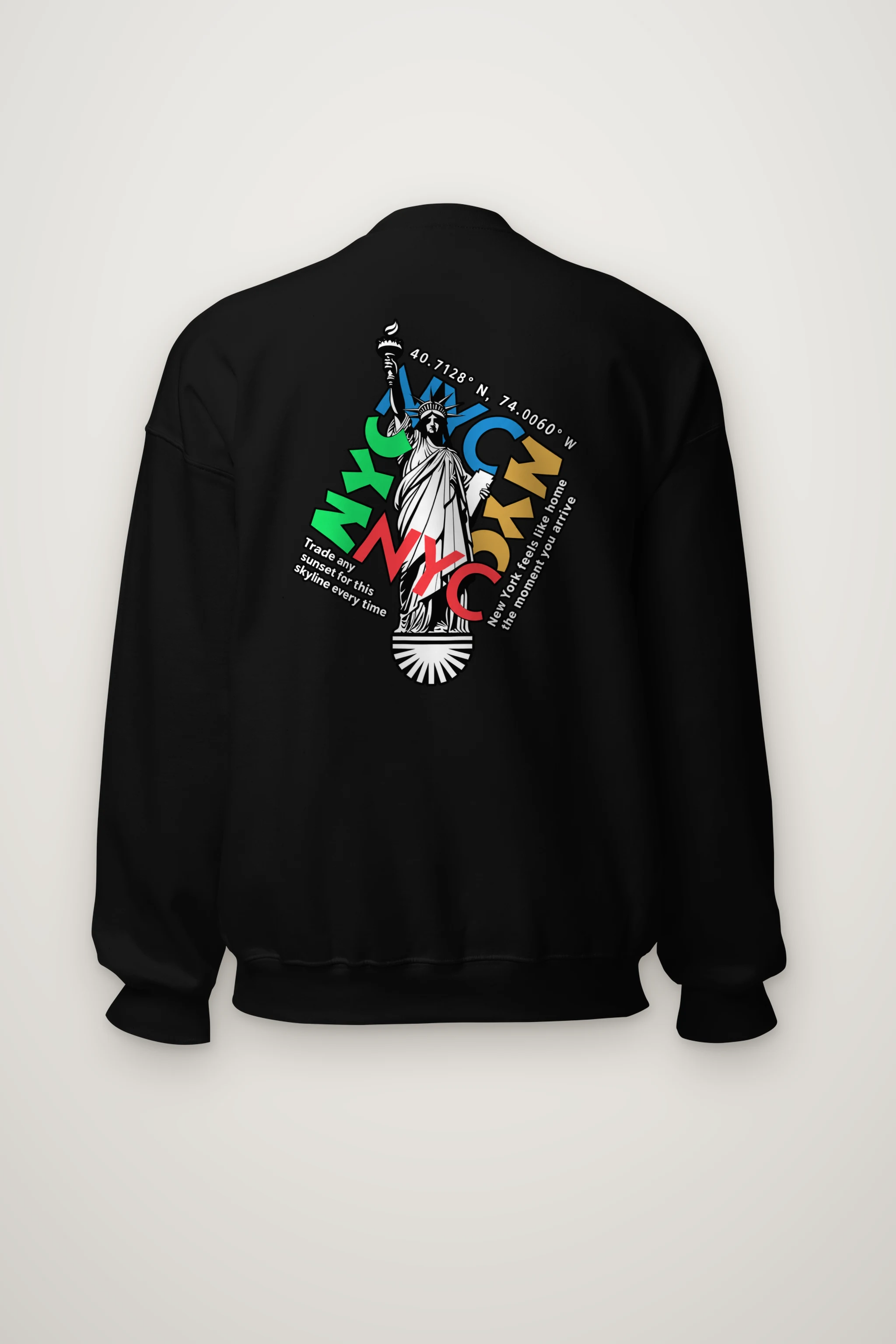 "Statue Typography Collage" Heavy Blend Unisex Crewneck Sweatshirt