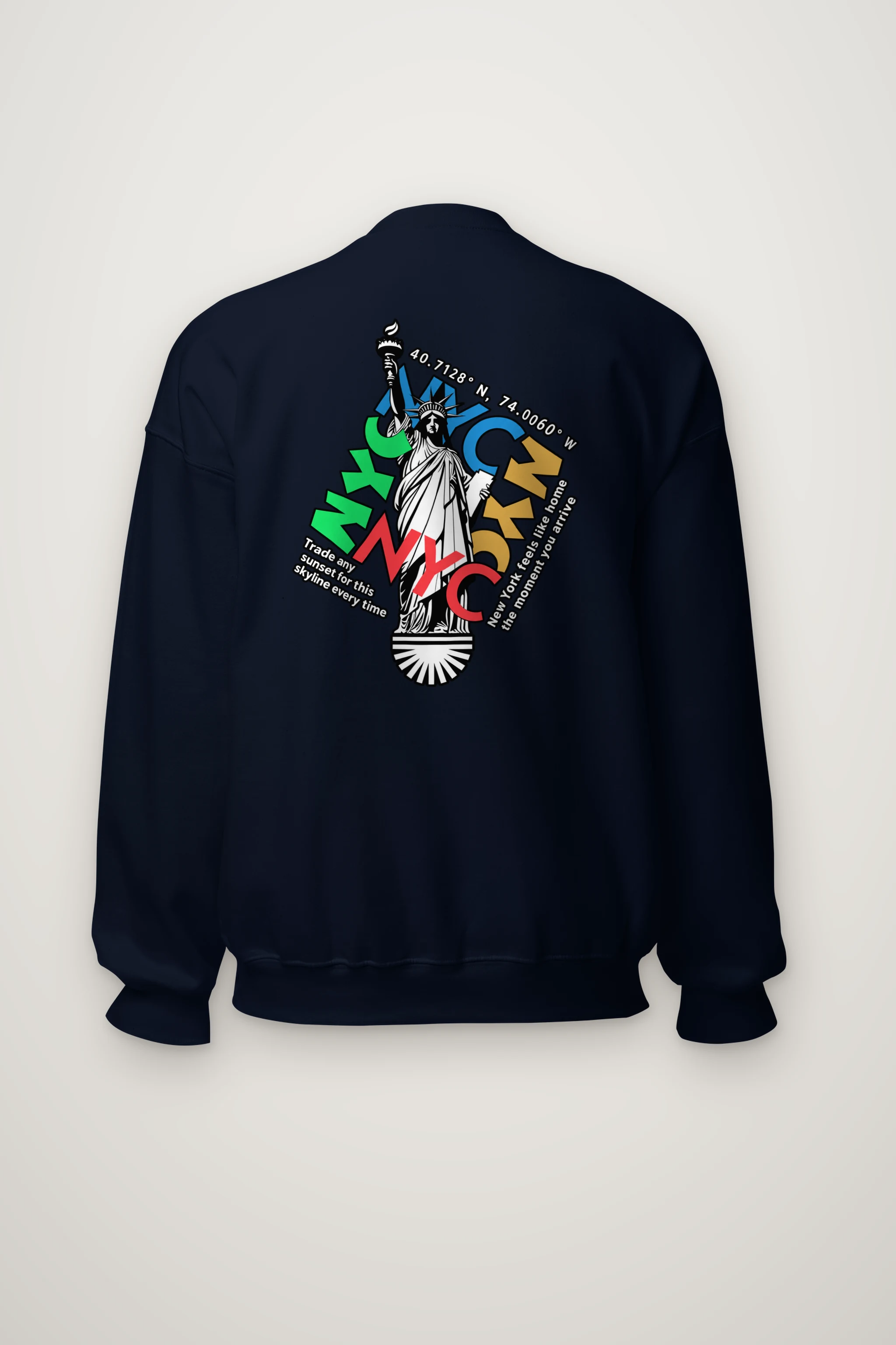 "Statue Typography Collage" Heavy Blend Unisex Crewneck Sweatshirt