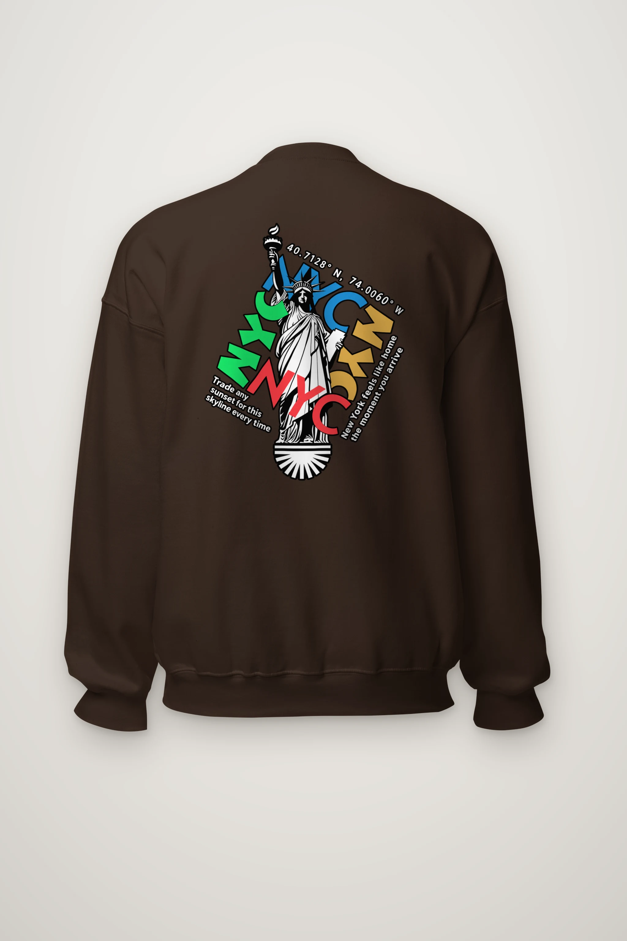 "Statue Typography Collage" Heavy Blend Unisex Crewneck Sweatshirt