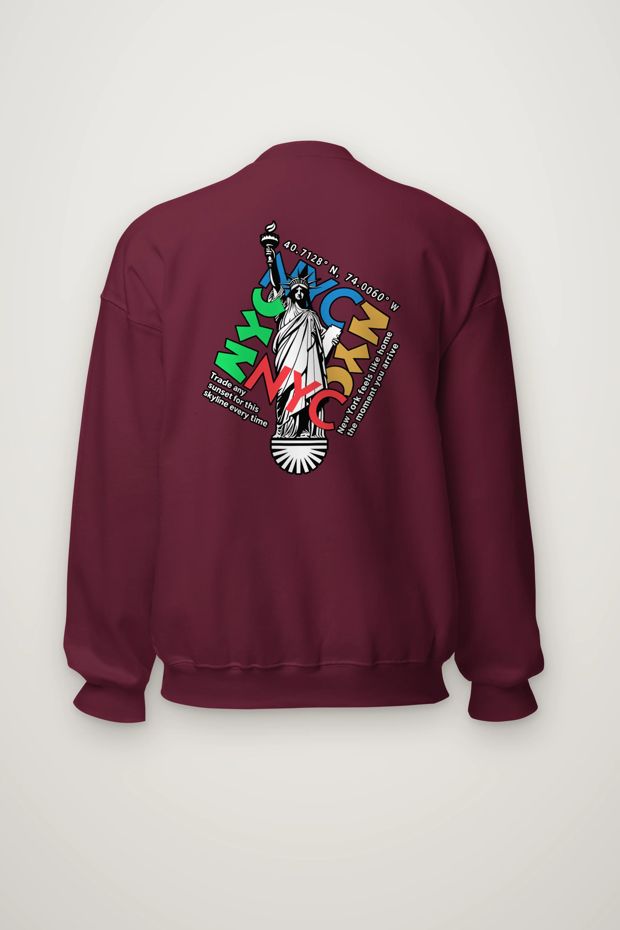 "Statue Typography Collage" Heavy Blend Unisex Crewneck Sweatshirt