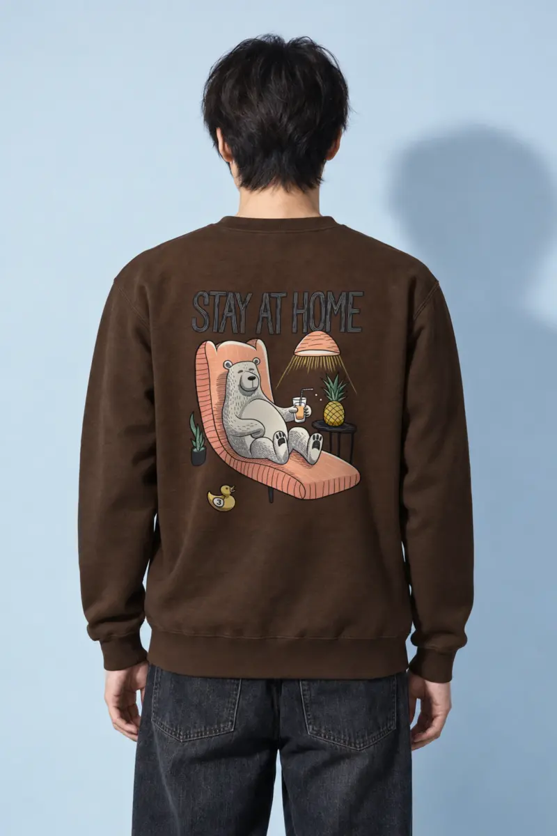 "Stay At Home" Heavy Blend Unisex Crewneck Sweatshirt