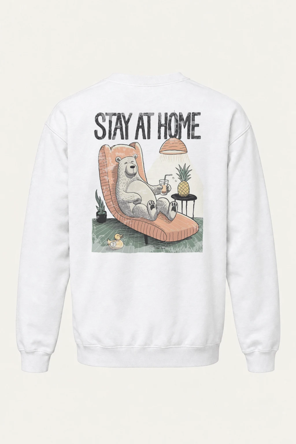 "Stay At Home" Heavy Blend Unisex Crewneck Sweatshirt | Gildan 18000