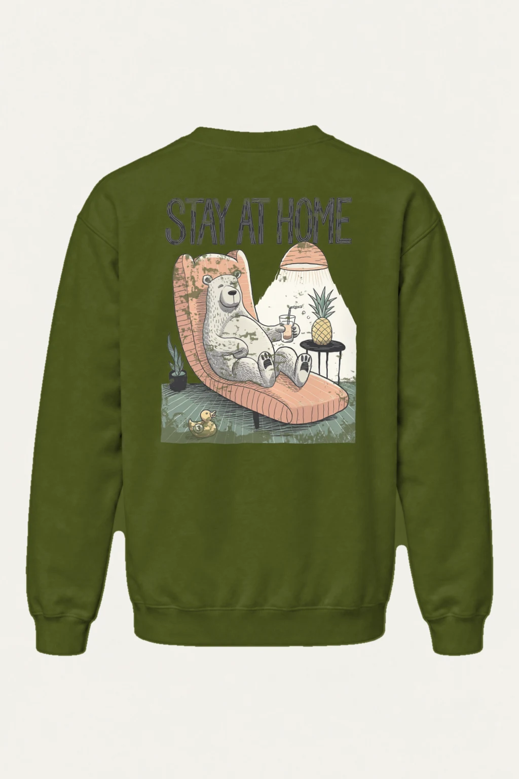 "Stay At Home" Heavy Blend Unisex Crewneck Sweatshirt | Gildan 18000