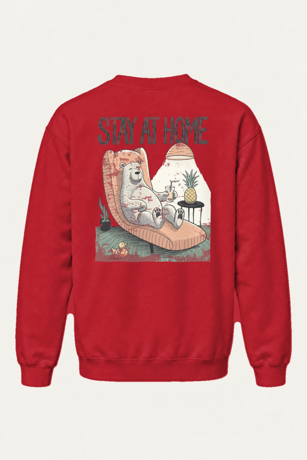 "Stay At Home" Heavy Blend Unisex Crewneck Sweatshirt | Gildan 18000