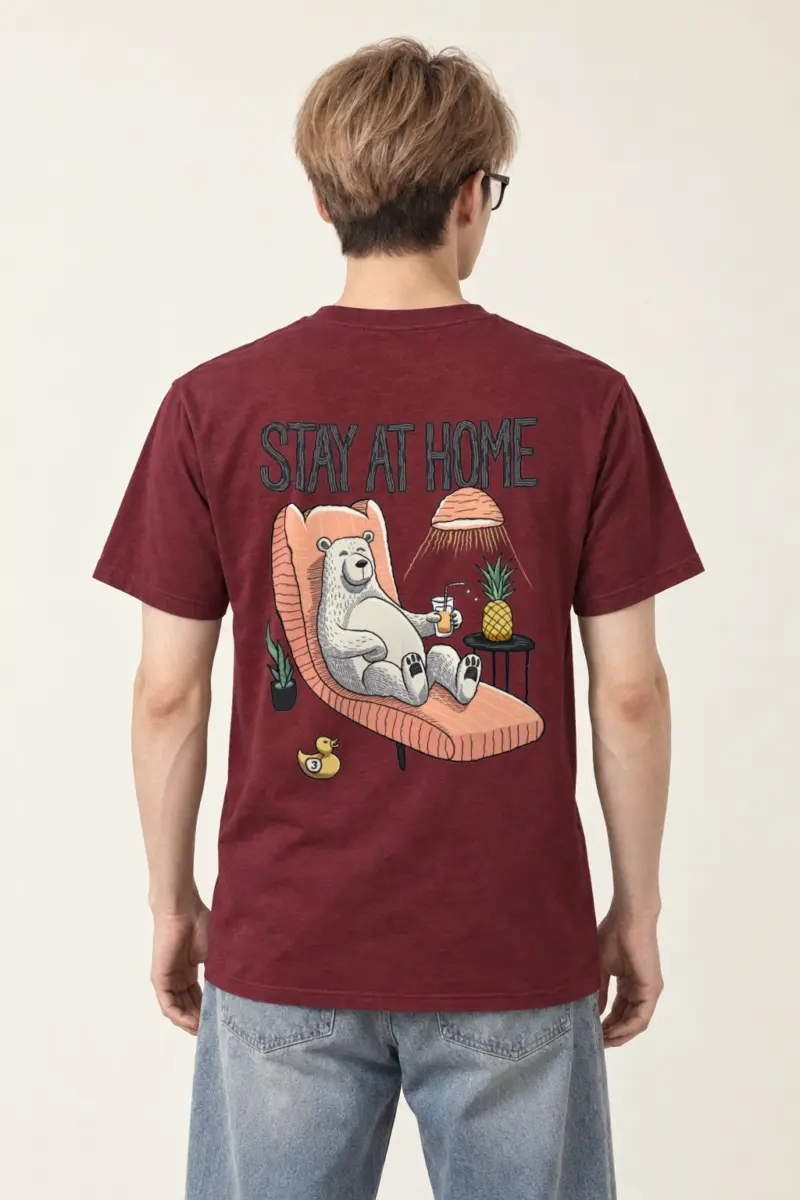 "Stay At Home" Heavyweight Unisex Crewneck T-shirt