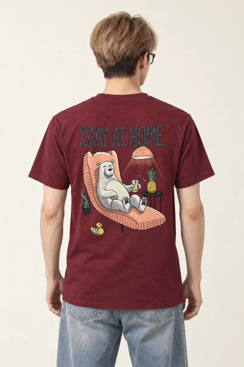 "Stay At Home" Heavyweight Unisex Crewneck T-shirt