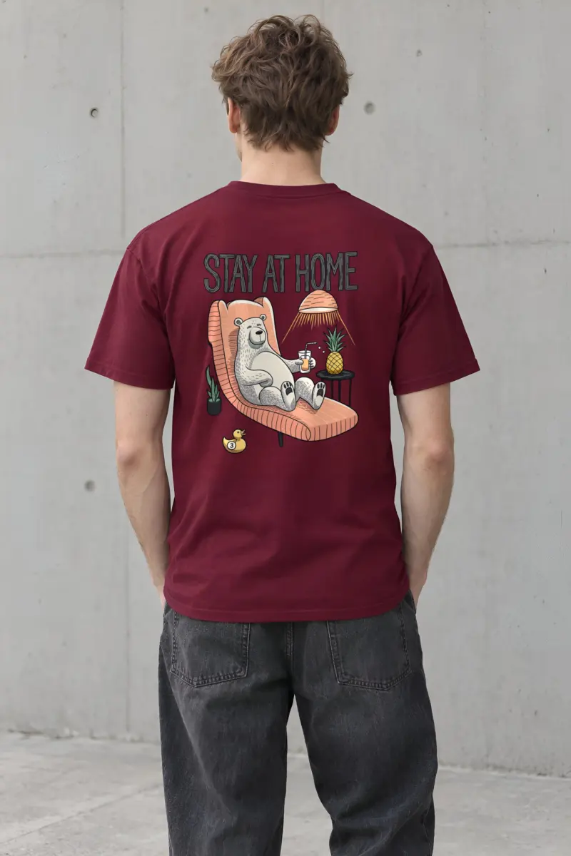 "Stay At Home" Heavyweight Unisex Crewneck T-shirt