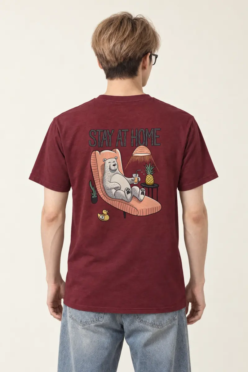 "Stay At Home" Heavyweight Unisex Crewneck T-shirt