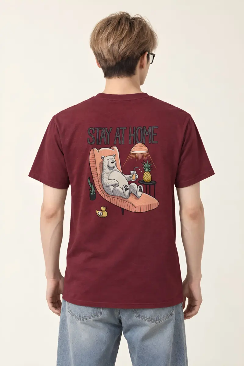 "Stay At Home" Heavyweight Unisex Crewneck T-shirt