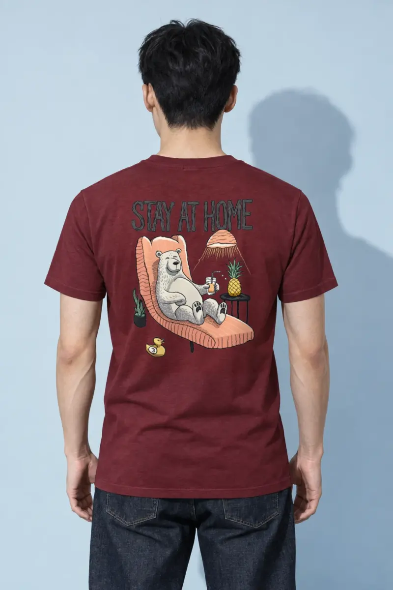 "Stay At Home" Heavyweight Unisex Crewneck T-shirt