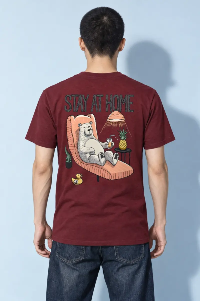 "Stay At Home" Heavyweight Unisex Crewneck T-shirt | Gildan 5000