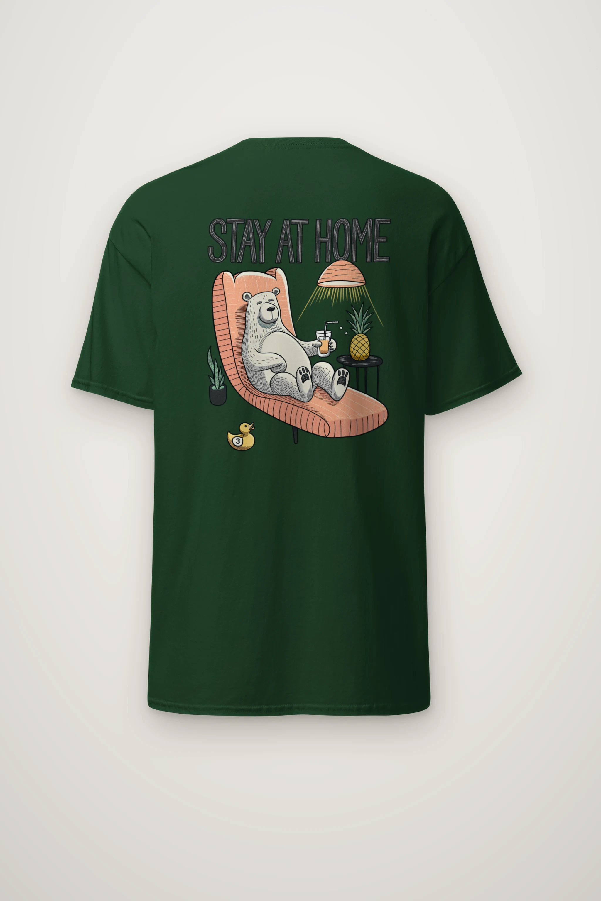 "Stay At Home" Heavyweight Unisex Crewneck T-shirt