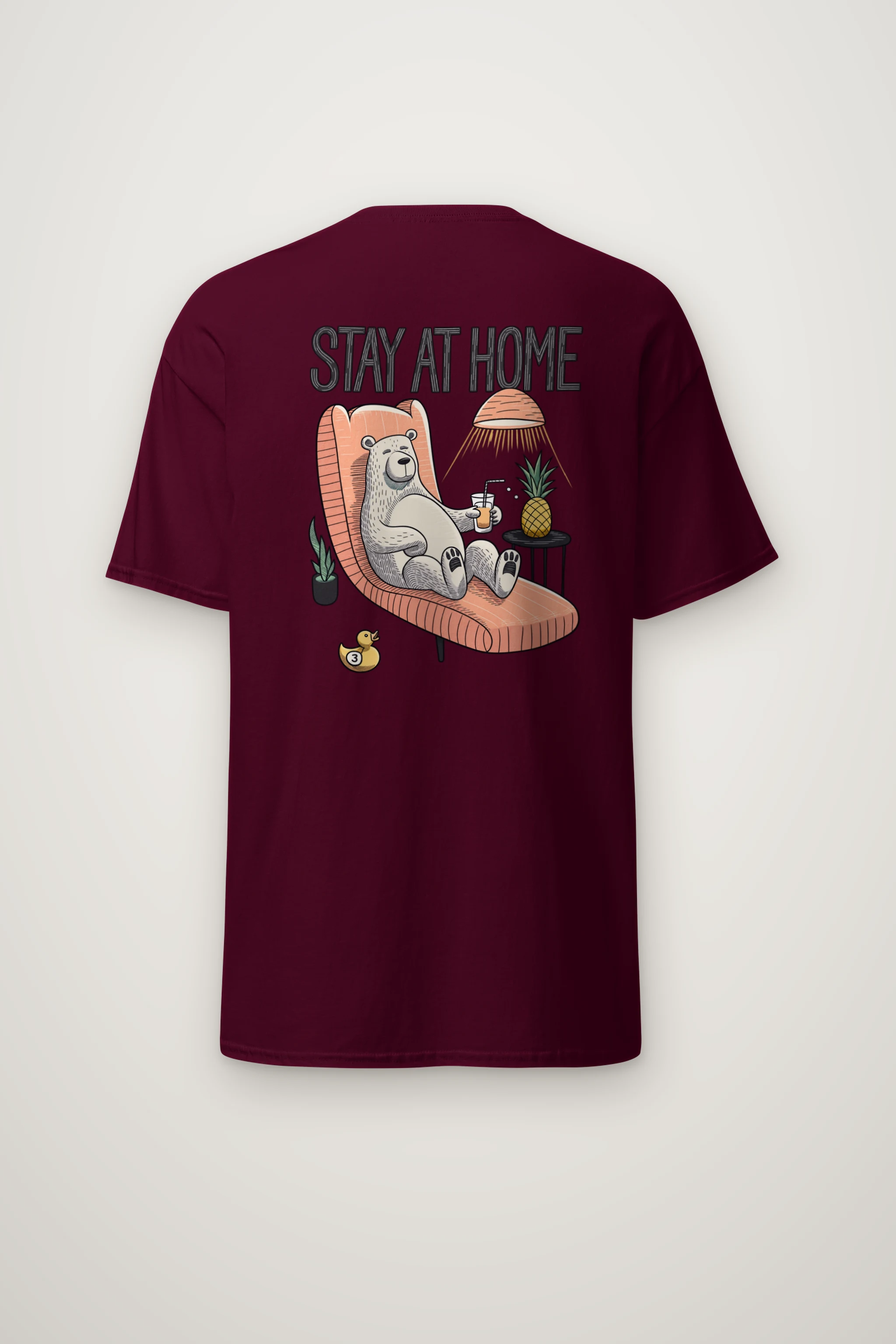 "Stay At Home" Heavyweight Unisex Crewneck T-shirt