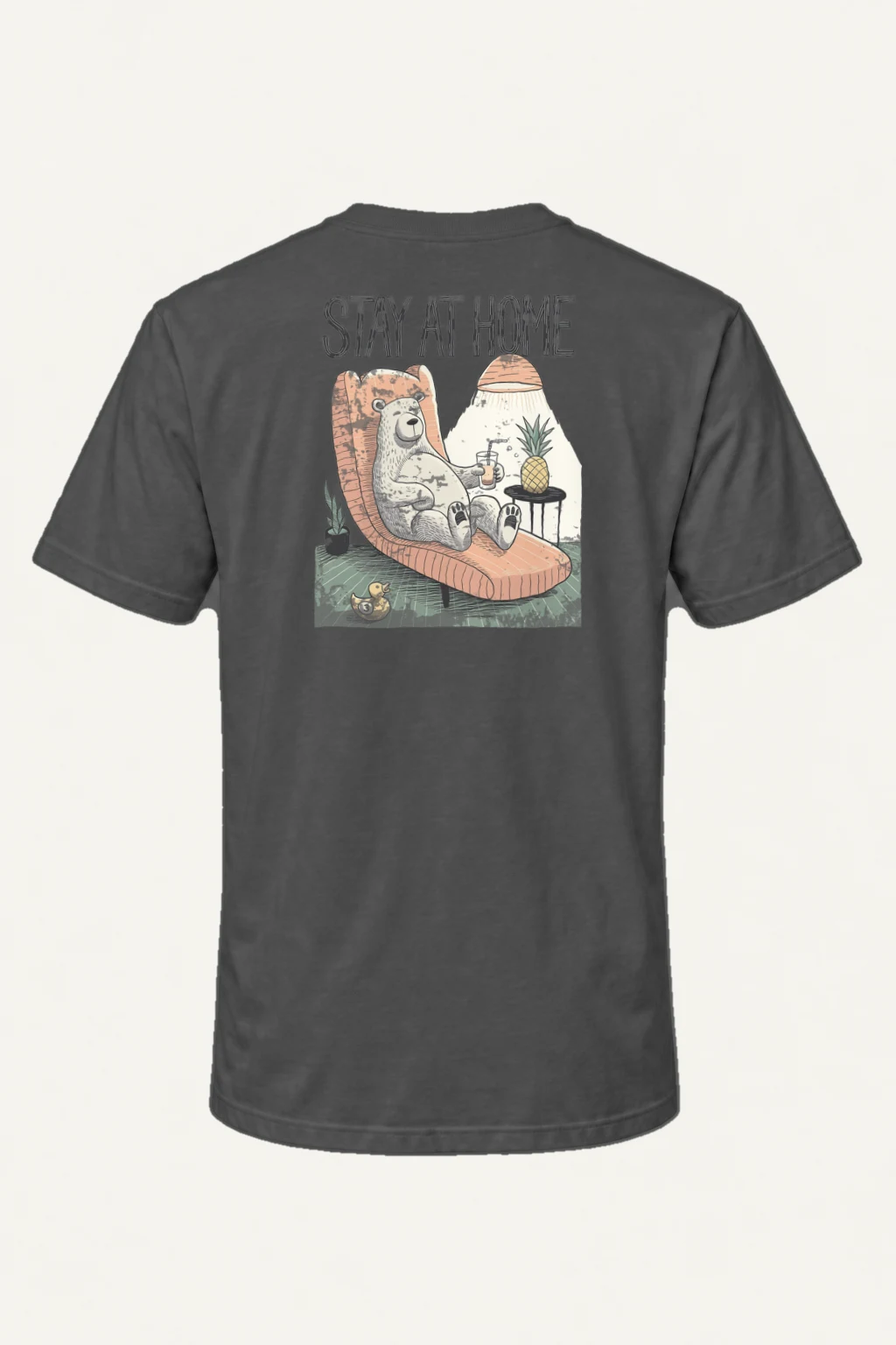 "Stay At Home" Heavyweight Unisex Crewneck T-shirt | Gildan 5000