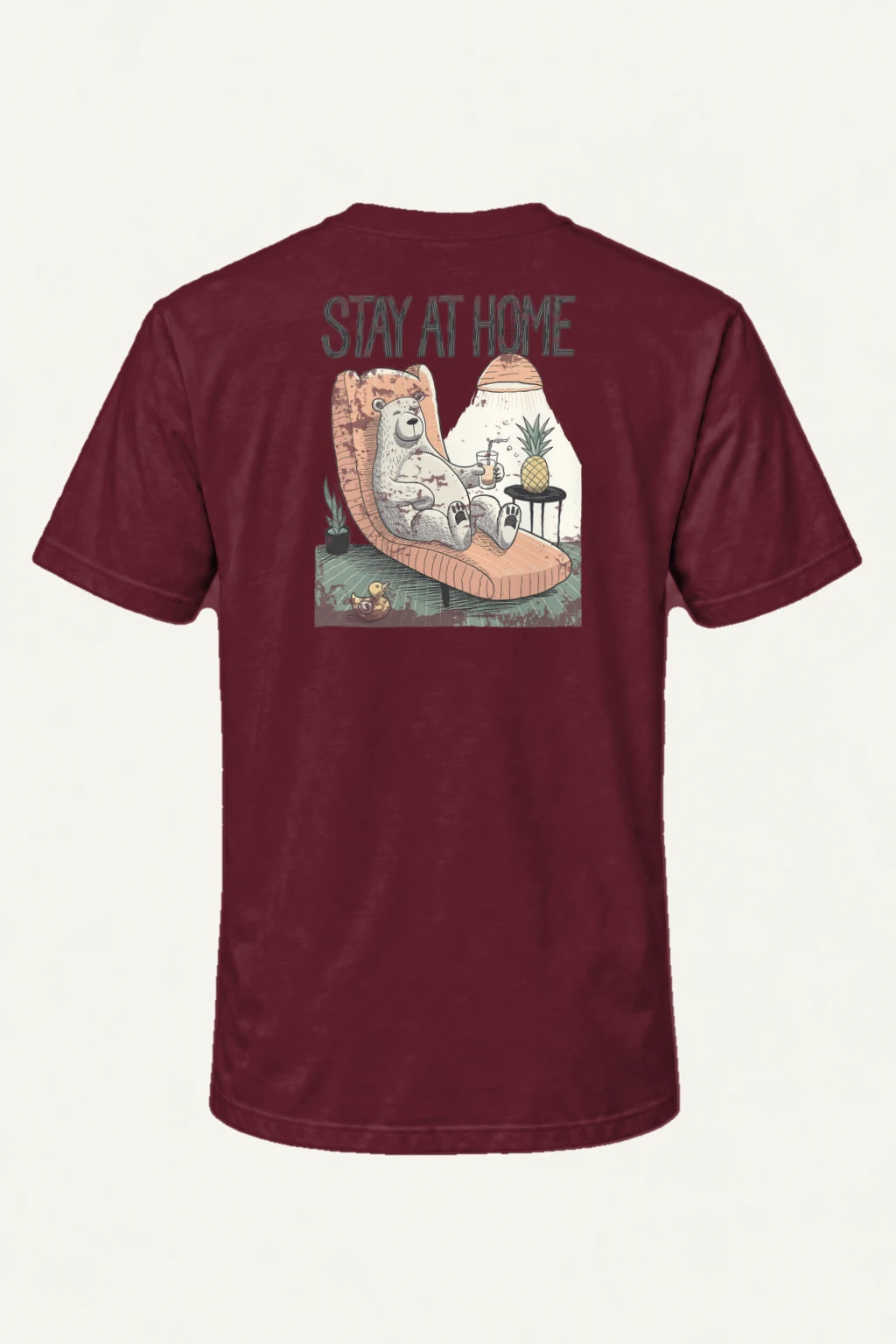"Stay At Home" Heavyweight Unisex Crewneck T-shirt | Gildan 5000