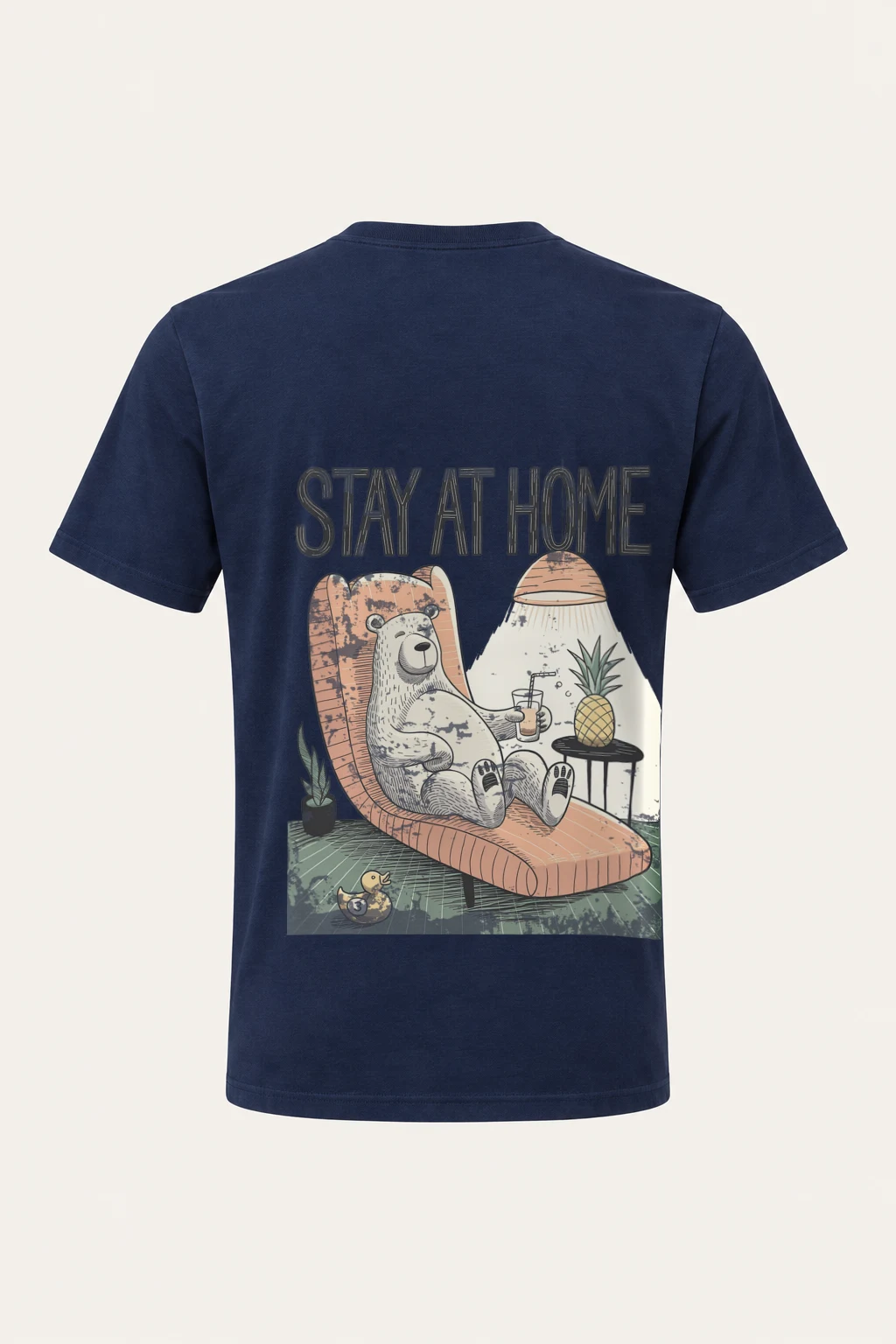 "Stay At Home" Heavyweight Unisex Crewneck T-shirt | Gildan 5000