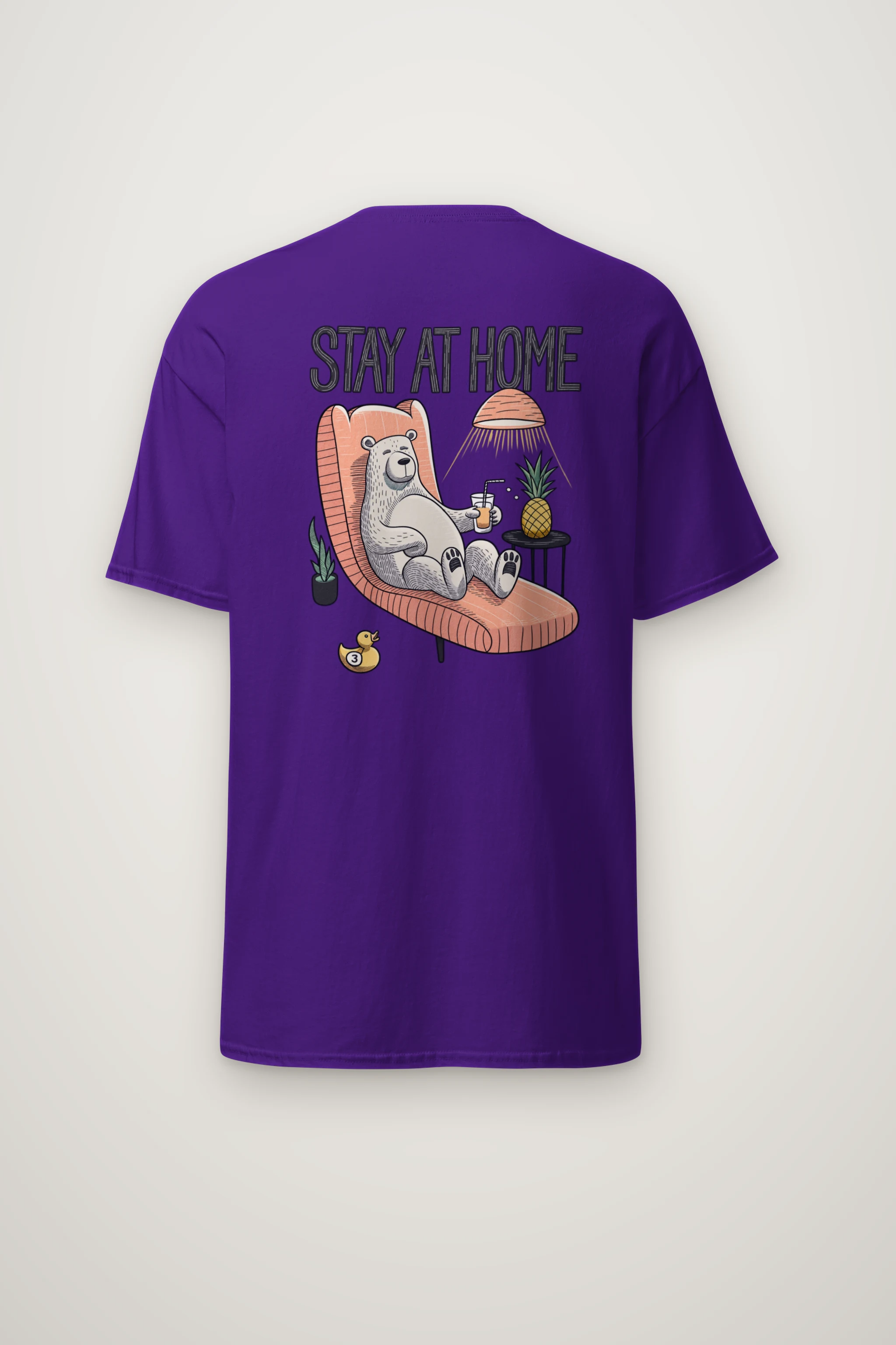 "Stay At Home" Heavyweight Unisex Crewneck T-shirt