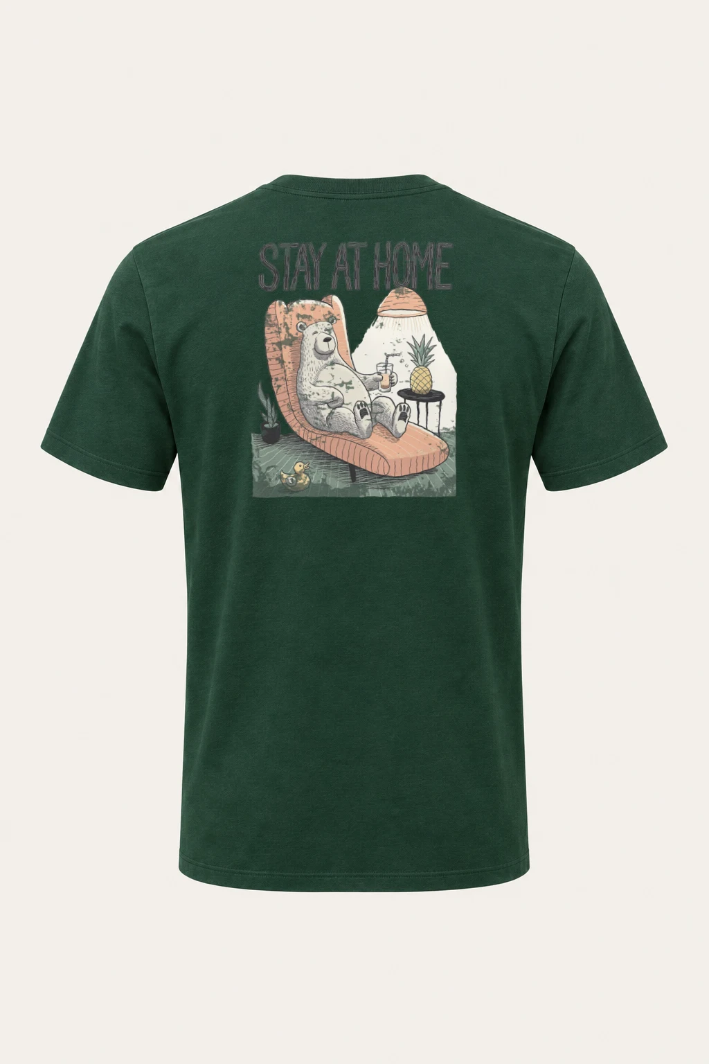 "Stay At Home" Heavyweight Unisex Crewneck T-shirt | Gildan 5000