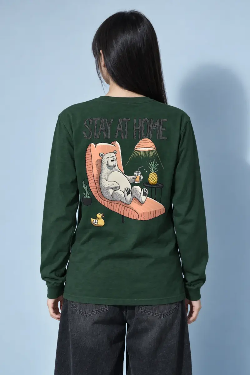 "Stay At Home" Unisex Longsleeve T-shirt | Gildan 2400