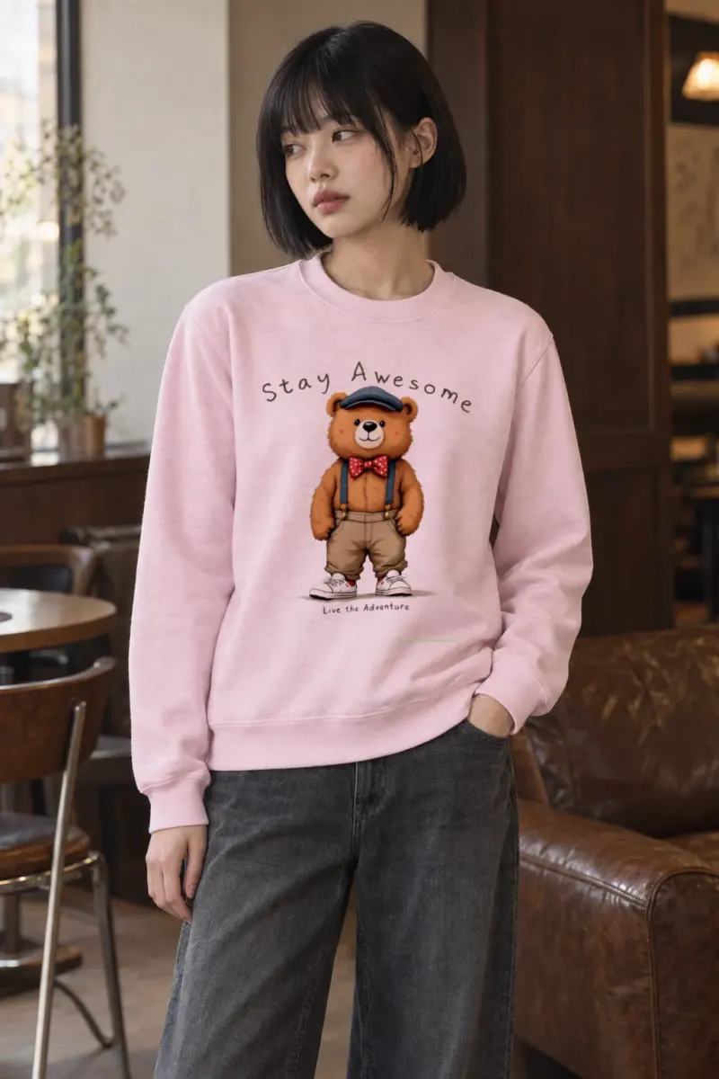 "Stay Awesome Adventure" Heavy Blend Unisex Crewneck Sweatshirt | Gildan 18000