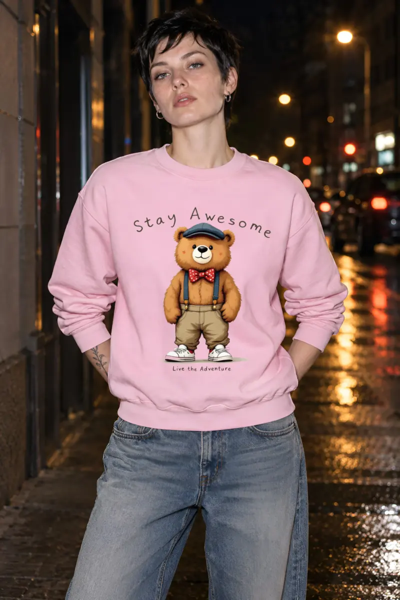 "Stay Awesome Adventure" Heavy Blend Unisex Crewneck Sweatshirt