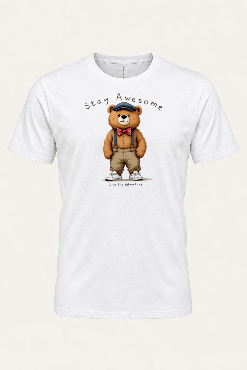 "Stay Awesome" Heavyweight Unisex Crewneck T-shirt | Gildan 5000
