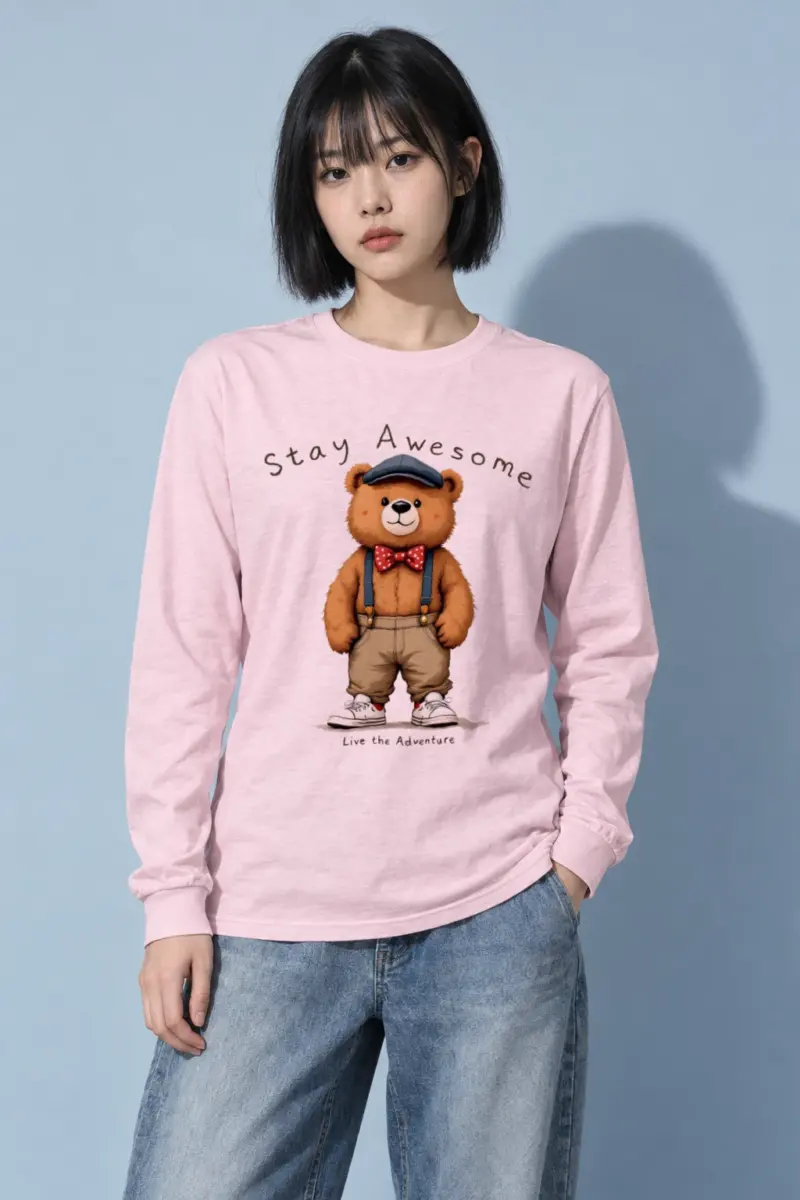 "Stay Awesome" Unisex Longsleeve T-shirt | Gildan 2400