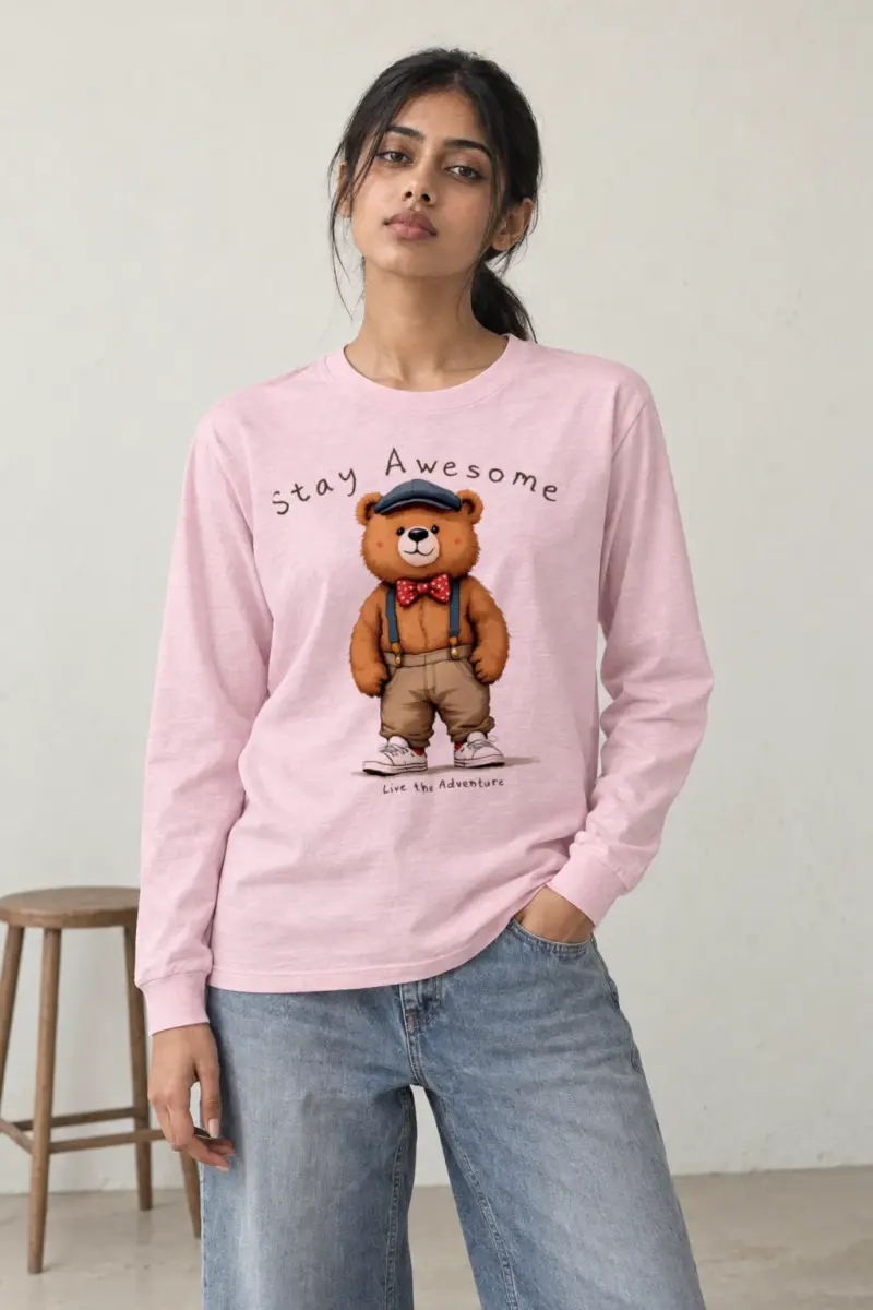 "Stay Awesome" Unisex Longsleeve T-shirt | Gildan 2400