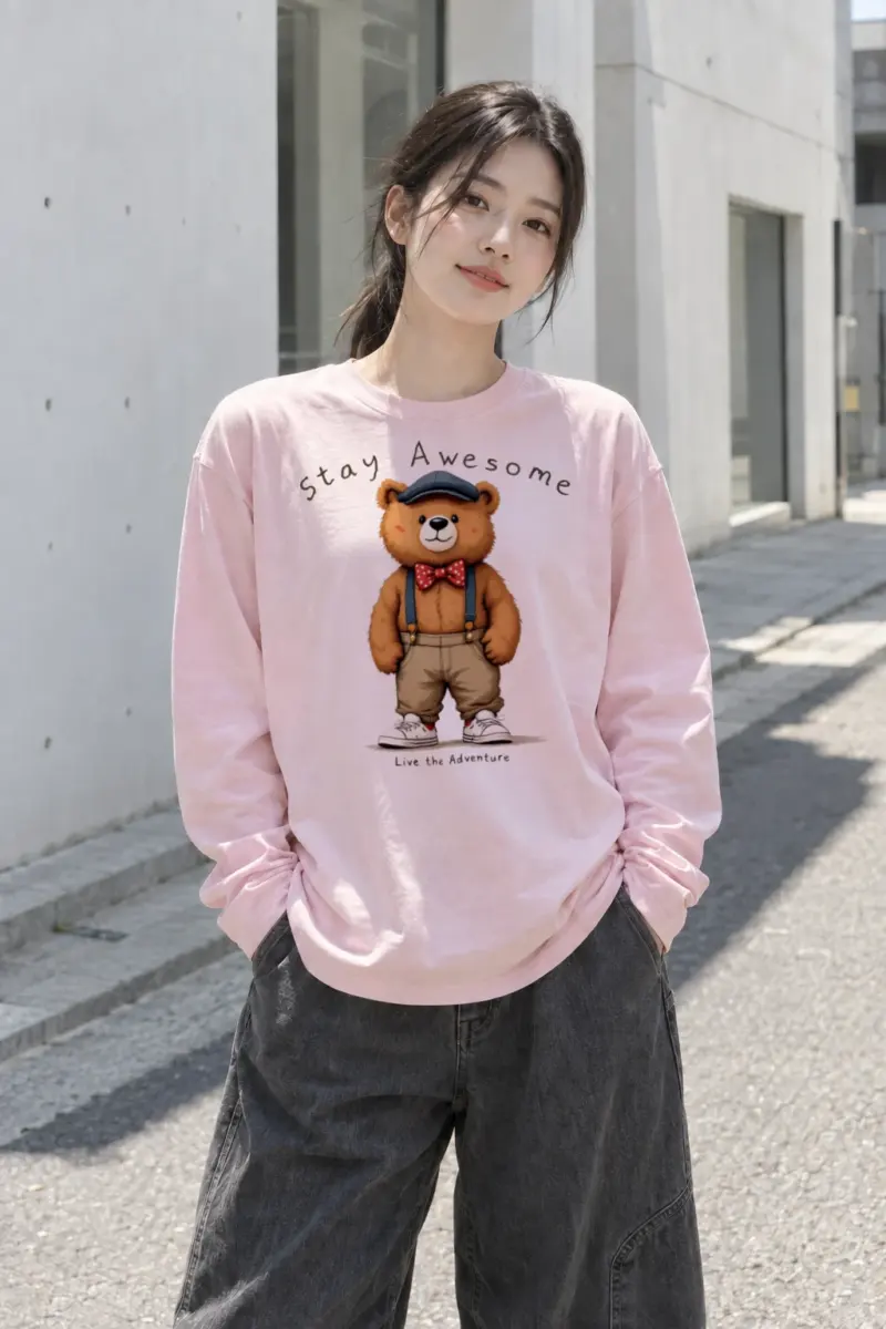"Stay Awesome" Unisex Longsleeve T-shirt | Gildan 2400