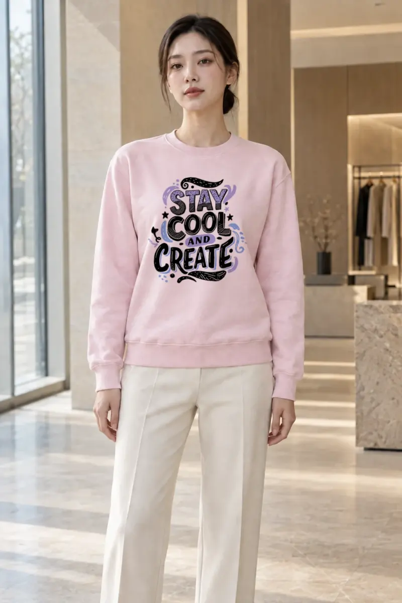 "Stay Cool And Create" Heavy Blend Unisex Crewneck Sweatshirt | Gildan 18000