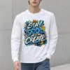 "Blue Gradient Graffiti" Unisex Longsleeve T-shirt