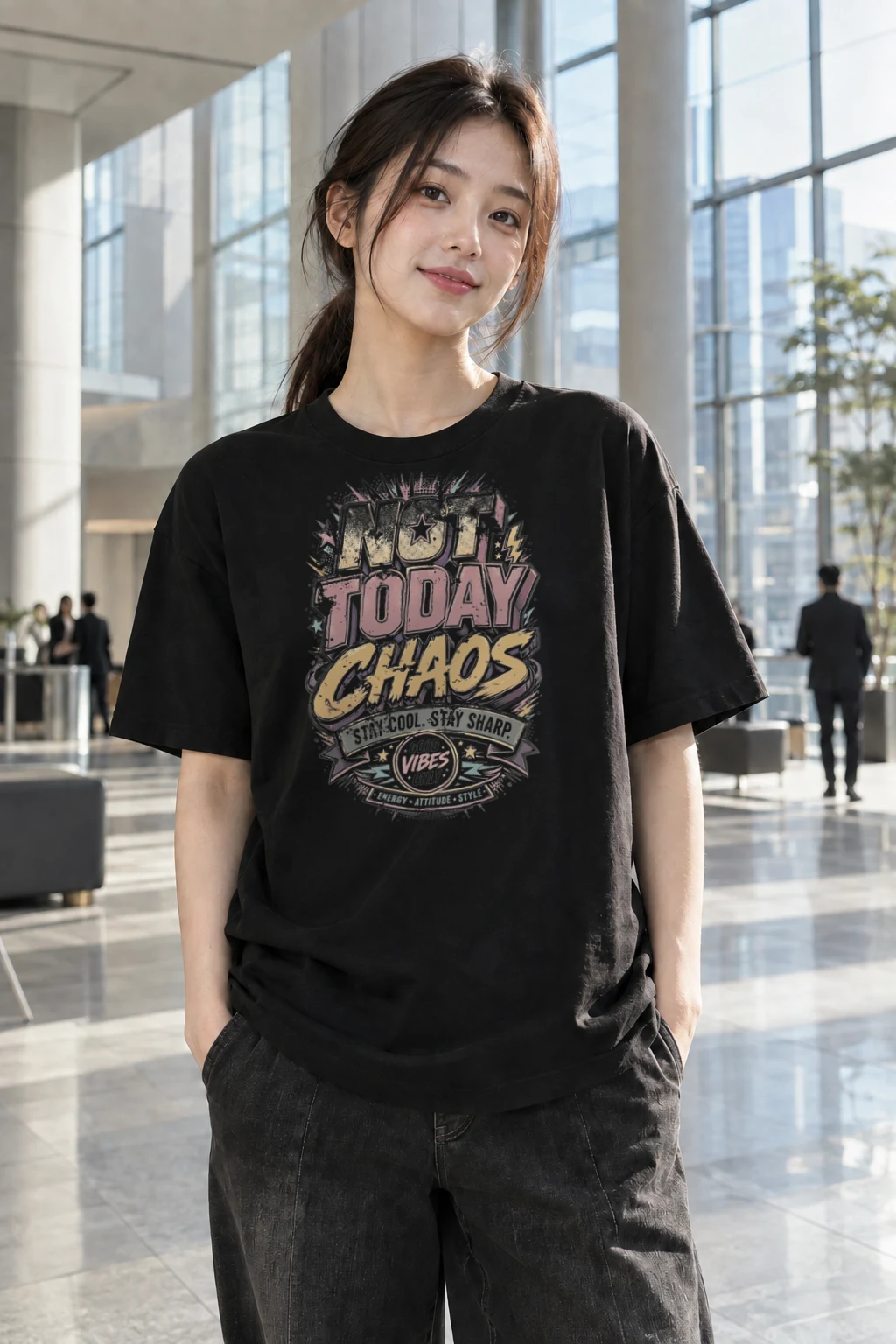 "Stay Cool Chaos" Heavyweight Unisex Crewneck T-shirt | Gildan 5000