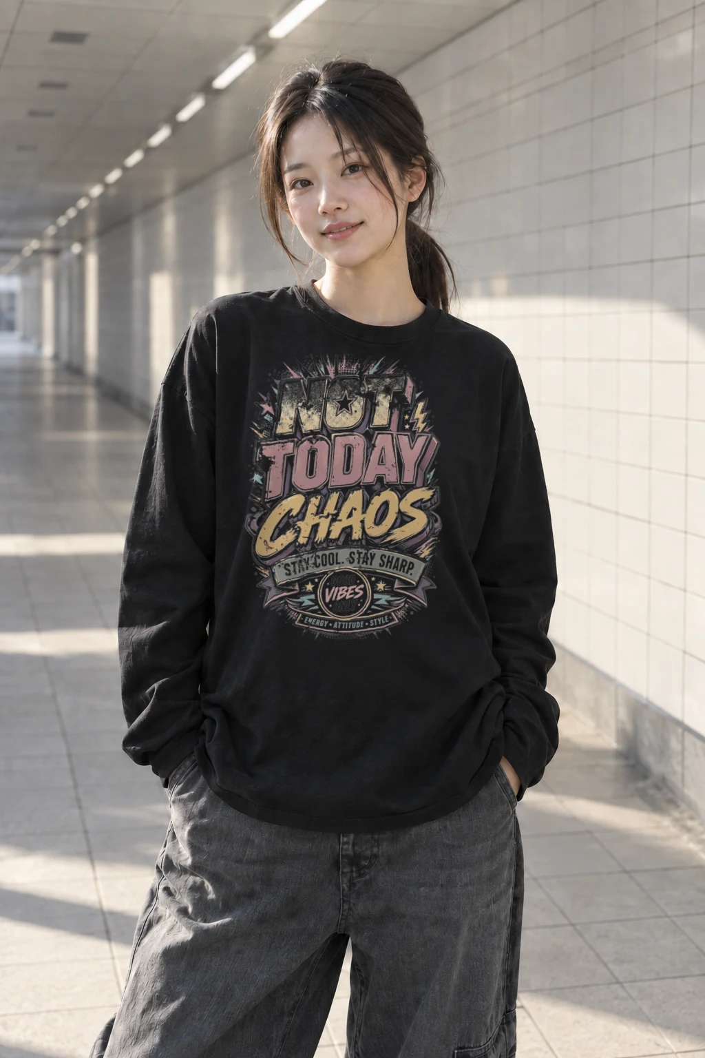 "Stay Cool Stay Sharp" Unisex Longsleeve T-shirt | Gildan 2400
