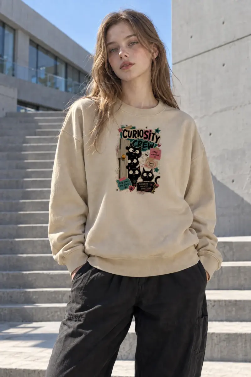 "Stay Curious" Heavy Blend Unisex Crewneck Sweatshirt | Gildan 18000