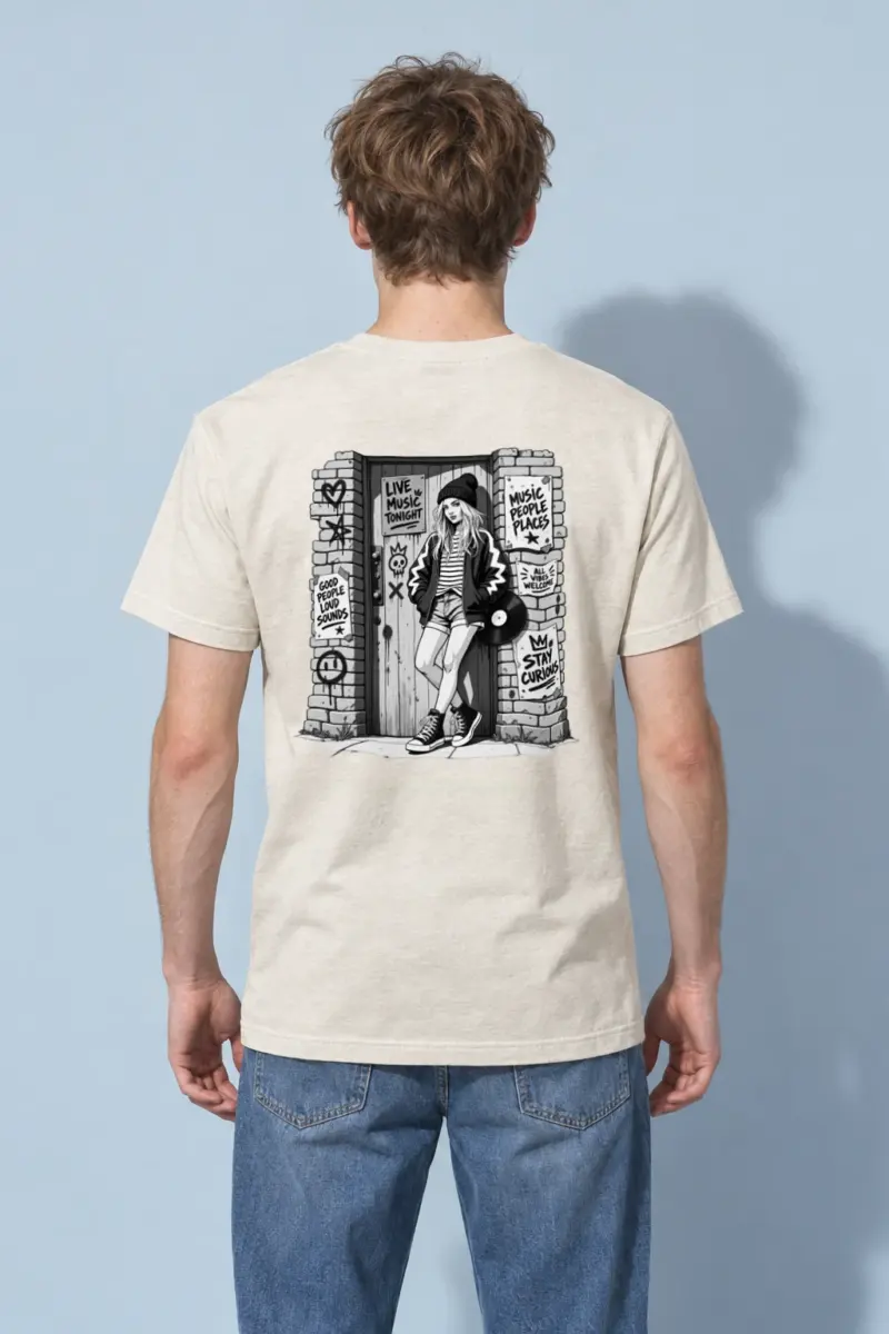 "Stay Curious" Heavyweight Unisex Crewneck T-shirt