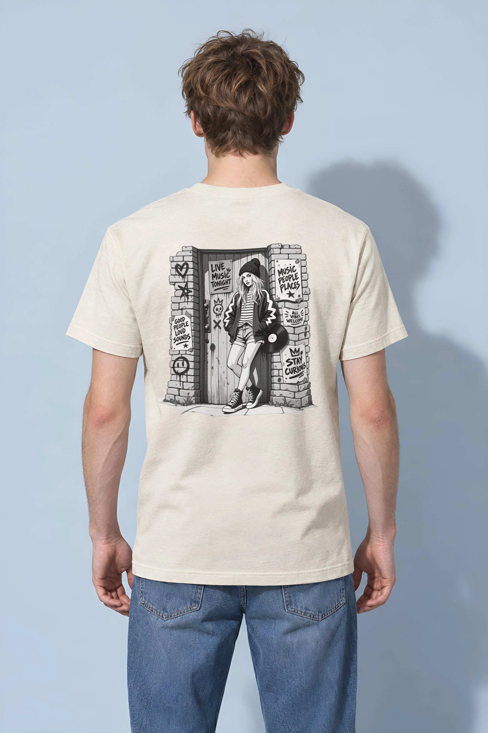 "Stay Curious" Heavyweight Unisex Crewneck T-shirt