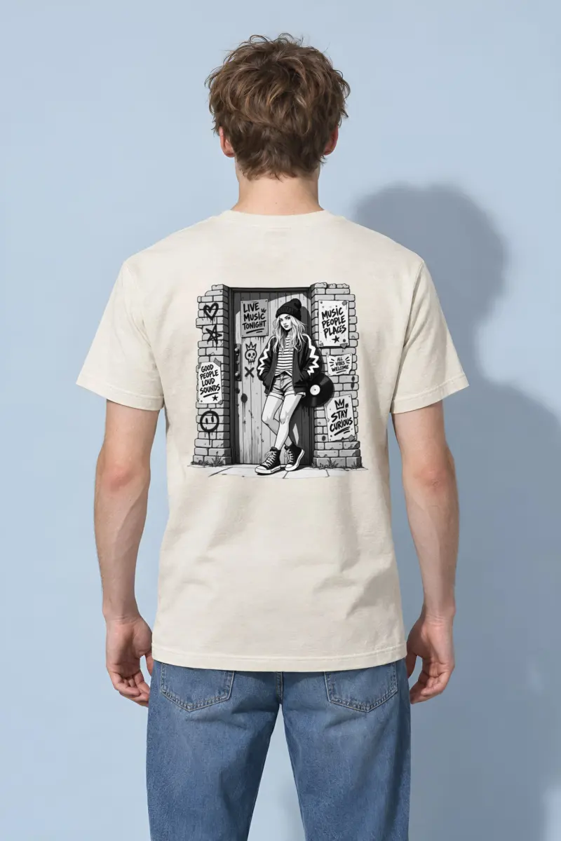 "Stay Curious" Heavyweight Unisex Crewneck T-shirt