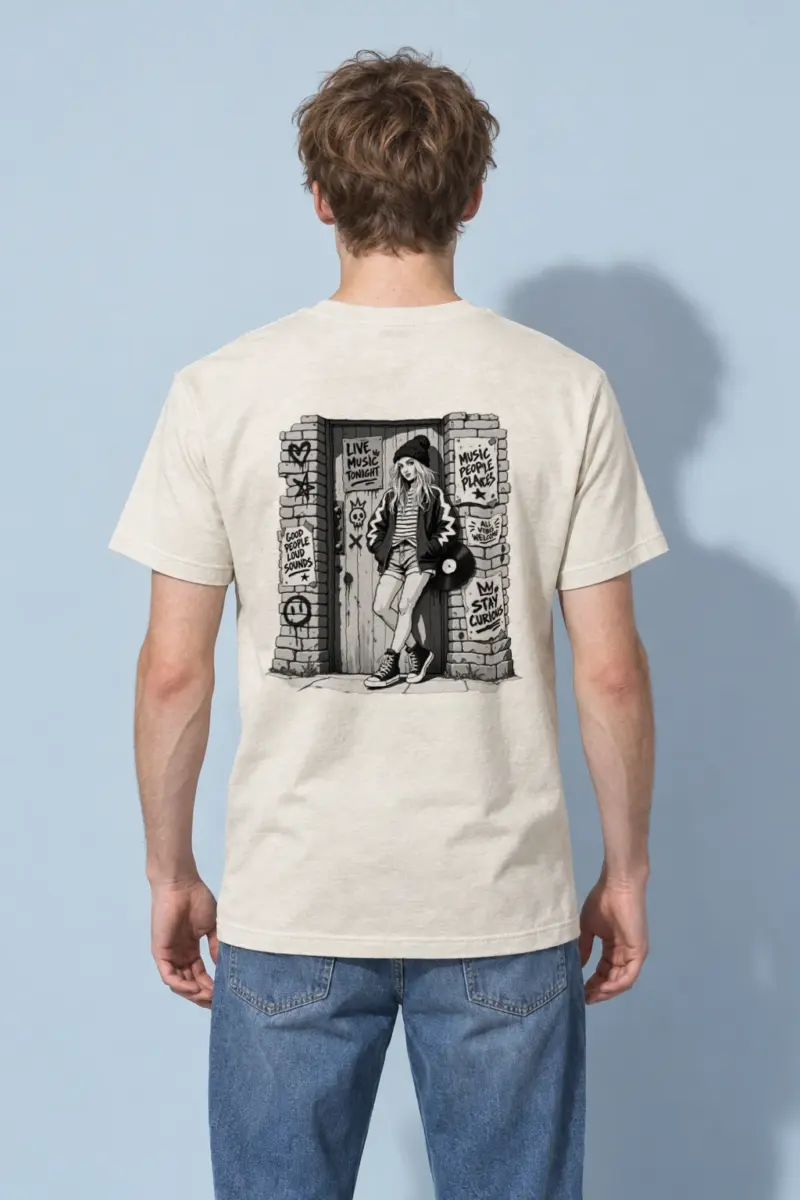 "Stay Curious" Heavyweight Unisex Crewneck T-shirt