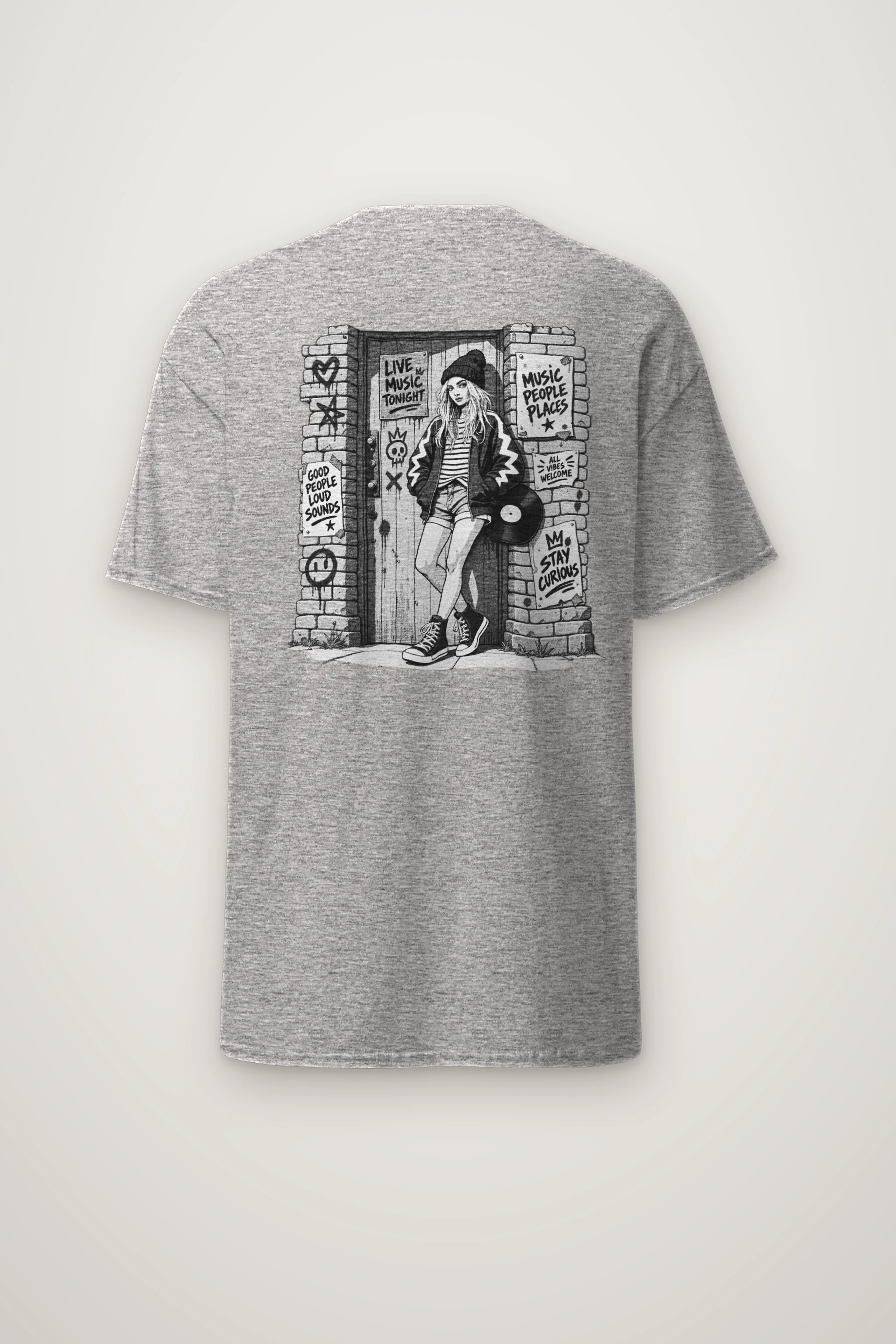 "Stay Curious" Heavyweight Unisex Crewneck T-shirt