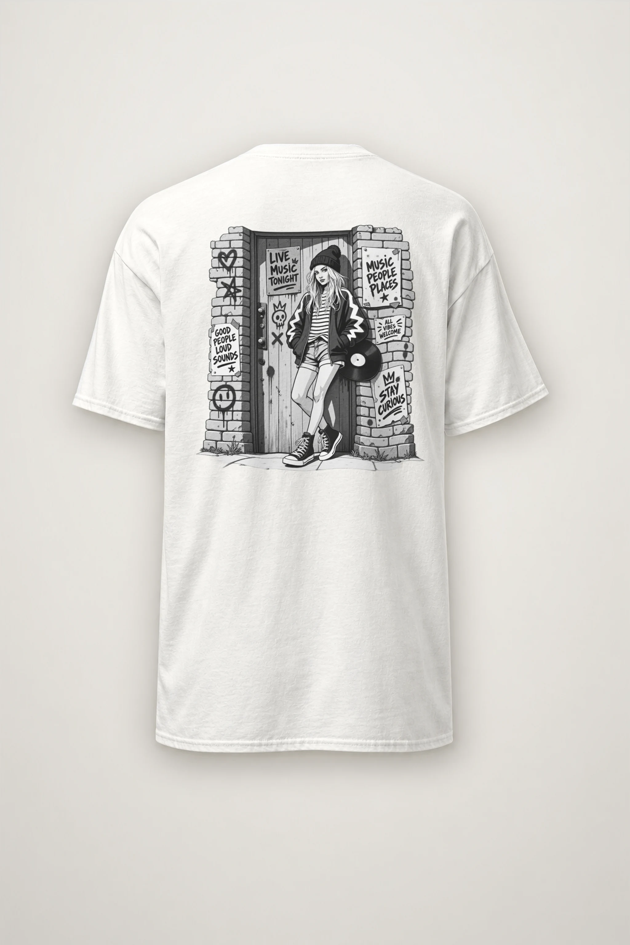 "Stay Curious" Heavyweight Unisex Crewneck T-shirt