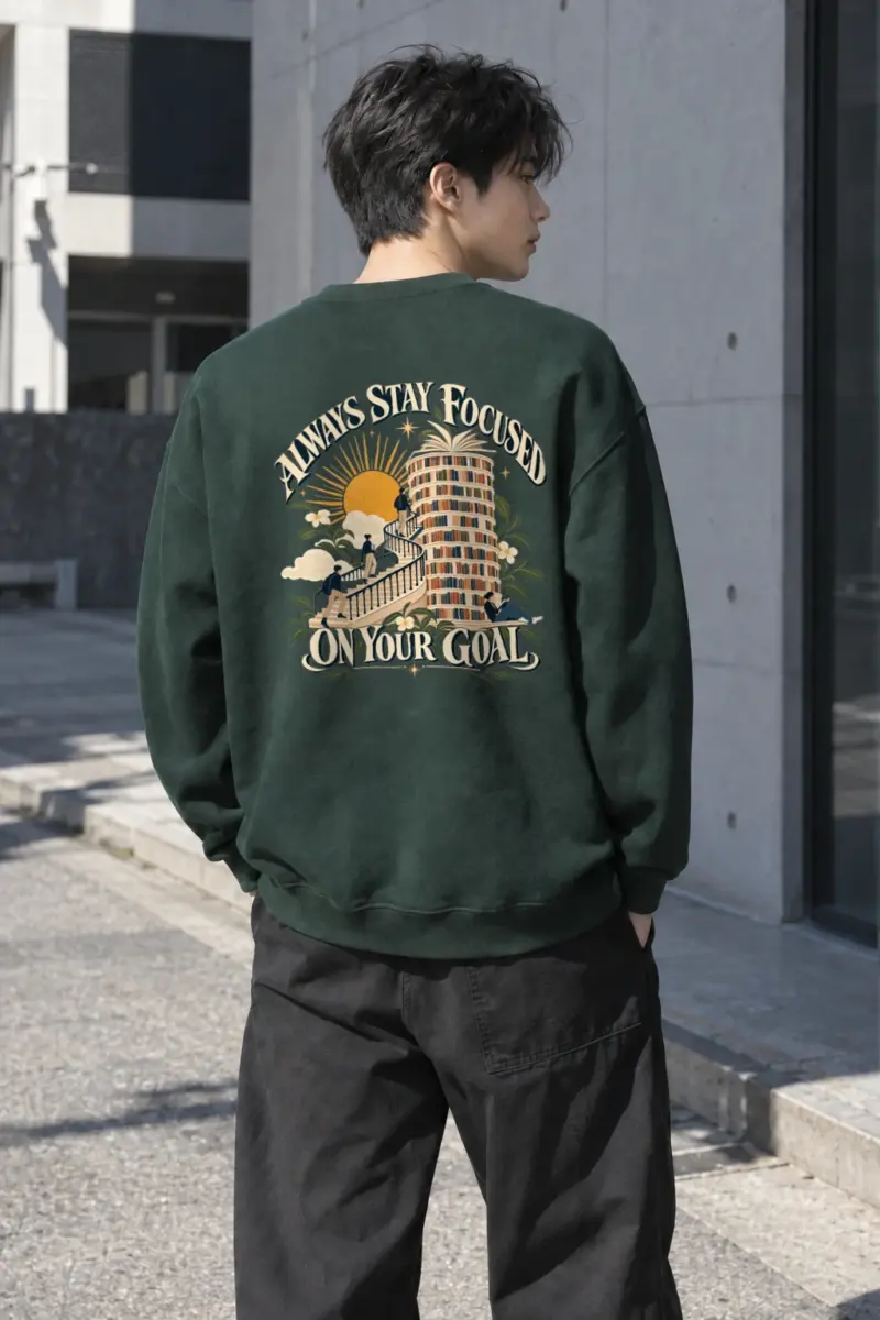 "Stay Focused Goals" Heavy Blend Unisex Crewneck Sweatshirt | Gildan 18000