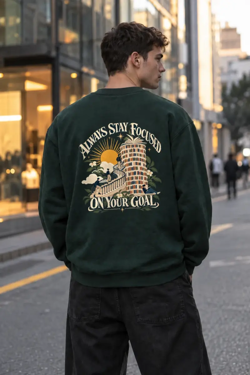 "Stay Focused Goals" Heavy Blend Unisex Crewneck Sweatshirt | Gildan 18000