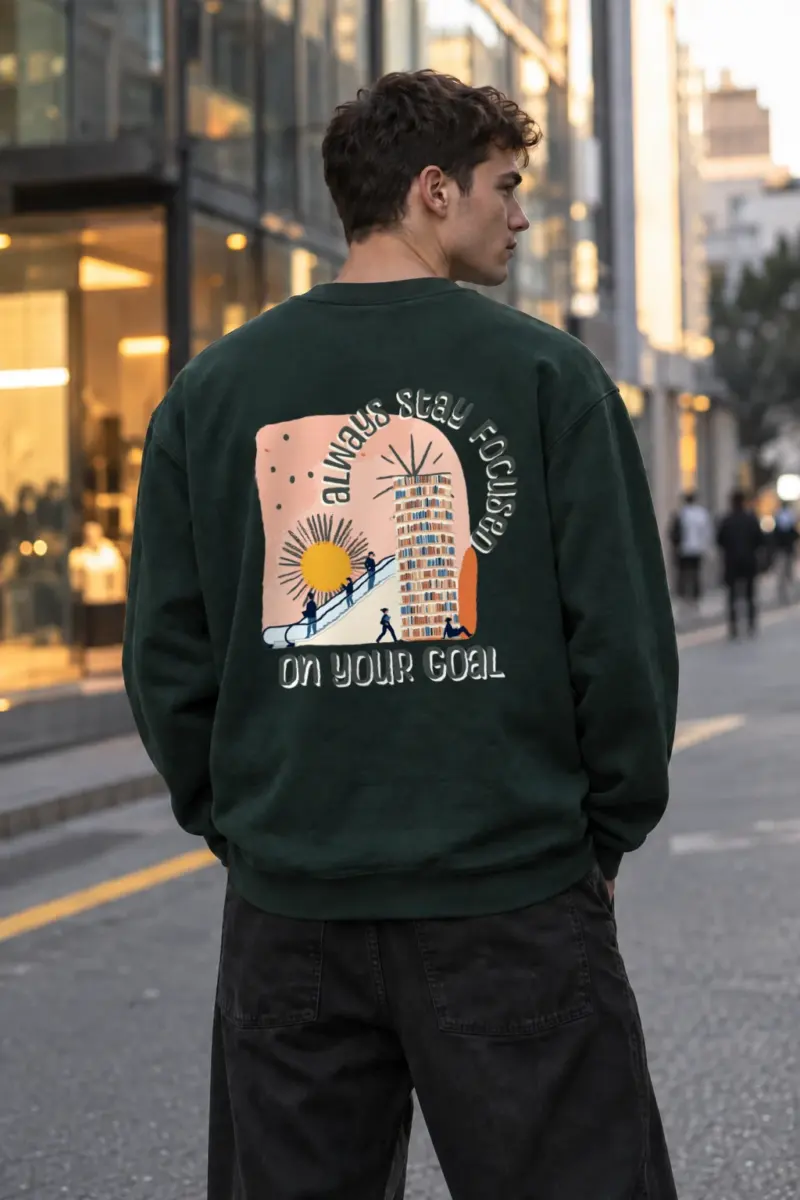 "Stay Focused" Heavy Blend Unisex Crewneck Sweatshirt | Gildan 18000