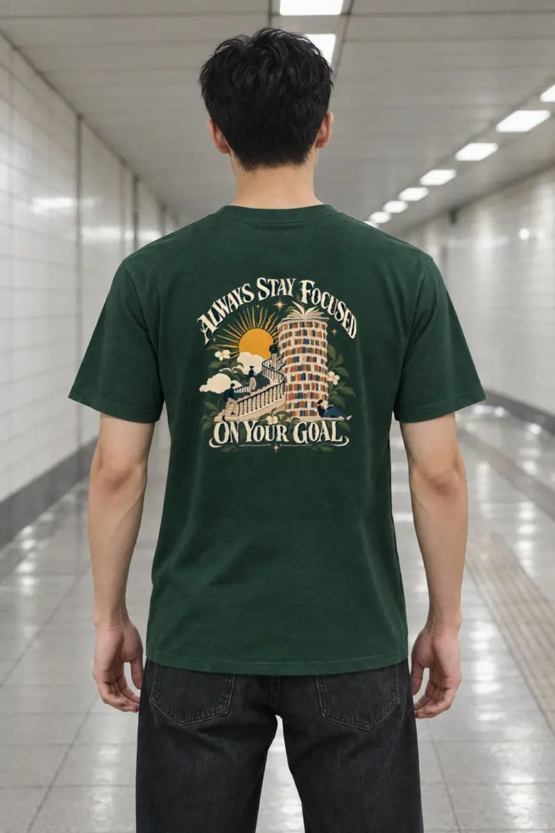 "Stay Focused On Your Goals" Heavyweight Unisex Crewneck T-shirt